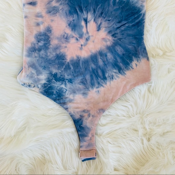 Fore Tie Dye Bodysuit S Blue Pink Tank - Picture 9 of 12